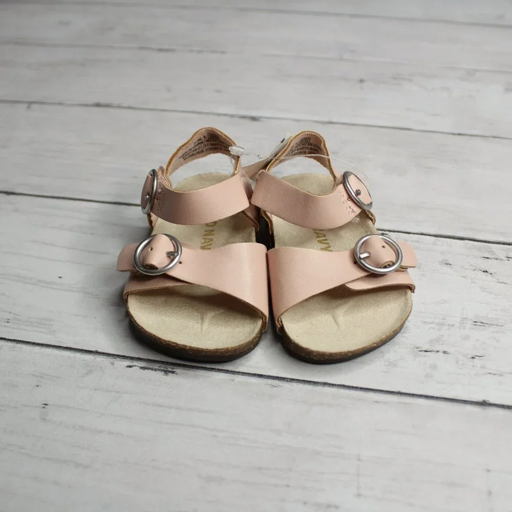 Old Navy Baby Girl's Pink Cork Sandals Infant 0-3 Months Size 1